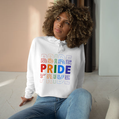 Pride Rainbow Crop Hoodie | LGBTQ+ Fashion, Cute Streetwear, Summer Style, Gift for Pride Month, Casual Outfit