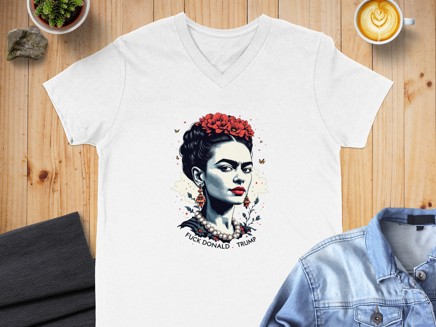 Artistic Feminist Statement V-Neck T-Shirt product type