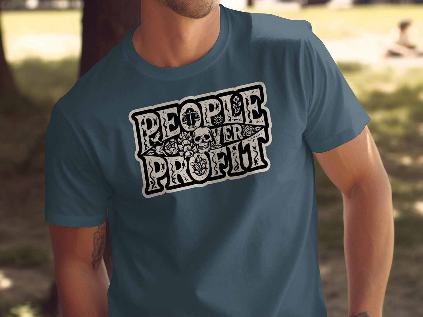People Over Profit Graphic T-Shirt Ideal Casual Wear