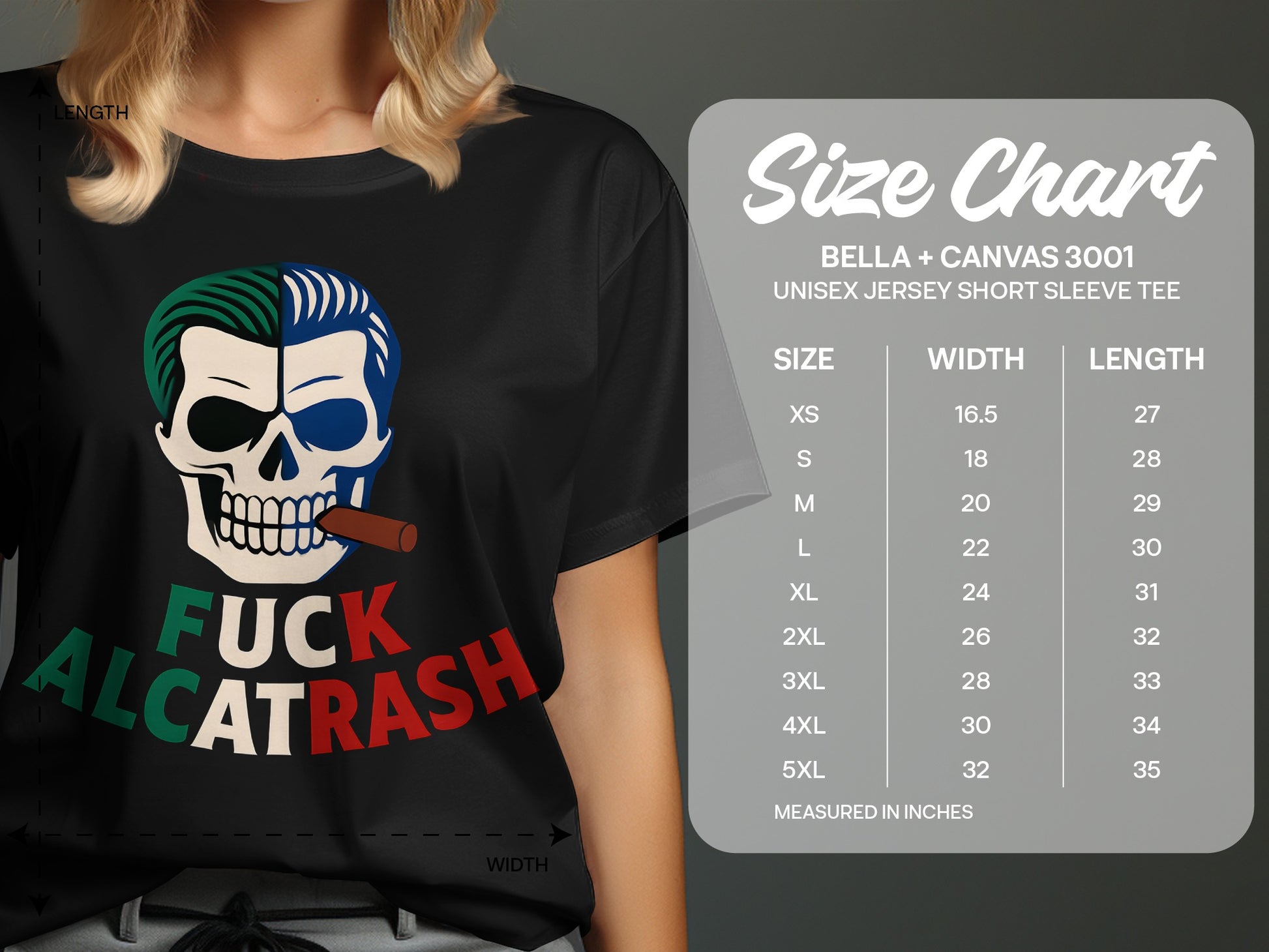 Joker Skull Alcatrash Design Unisex T-shirt product type