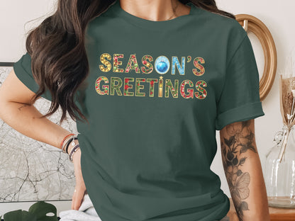 Season's Greetings Festive Graphic T-Shirt