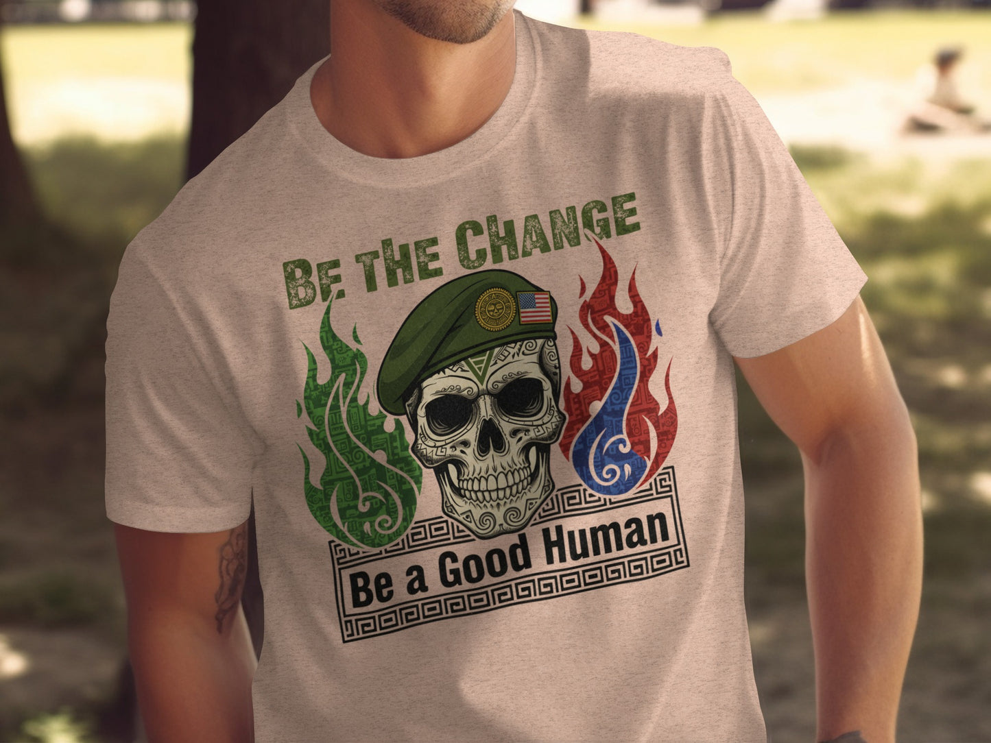 Be the Change Be a Good Human Graphic T-shirt