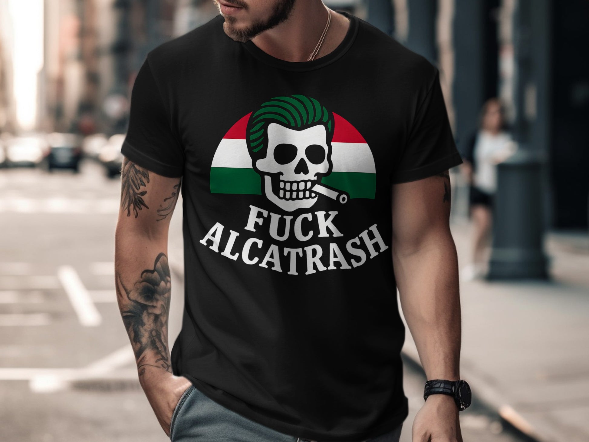 Fuck Alcatrash Skull Graphic T-Shirt product type