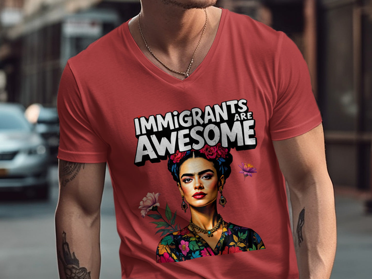 Immigrants Are Awesome Graphic Tee Shirt
