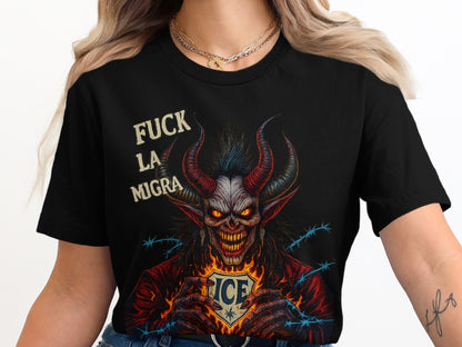 Horror Demon Design Black Graphic T-shirt product