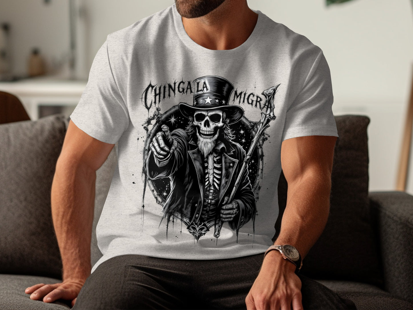 Chingalamigra Skeleton Top Hat Graphic Tee product