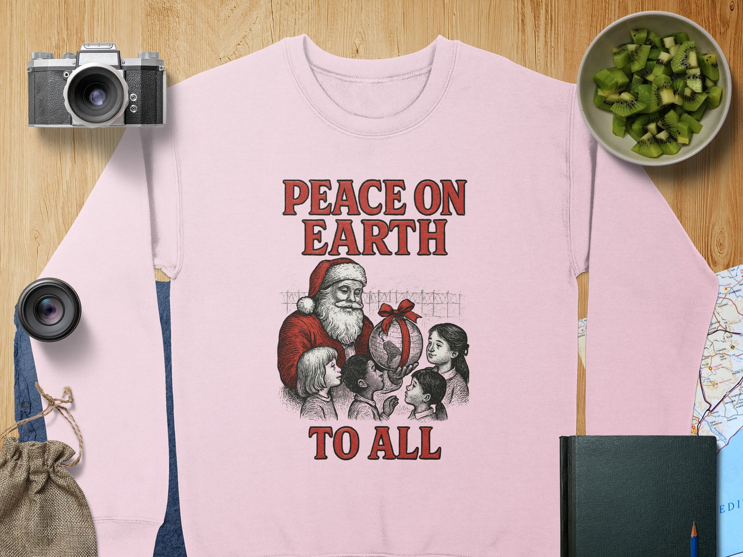 Peace On Earth To All Santa and Children product