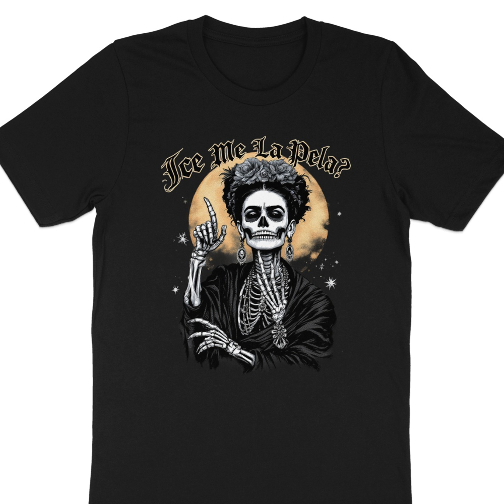 Tees Me La Pela Skeleton Design Printed T-Shirt Product