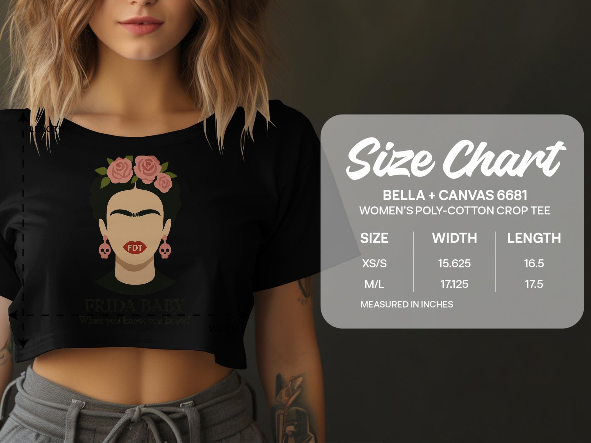Frida Baby Graphic Women's Fashion Crop Tee product