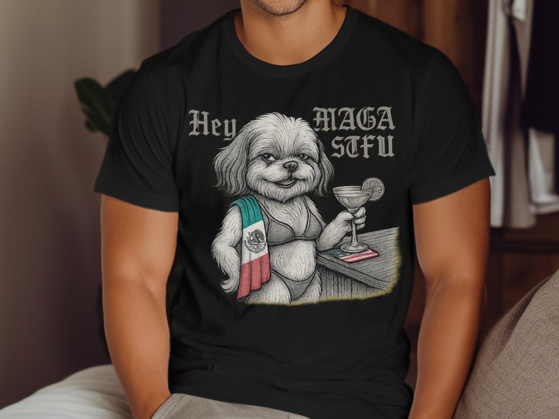 Hey Maga Stfu Chihuahua Graphic T-shirt product