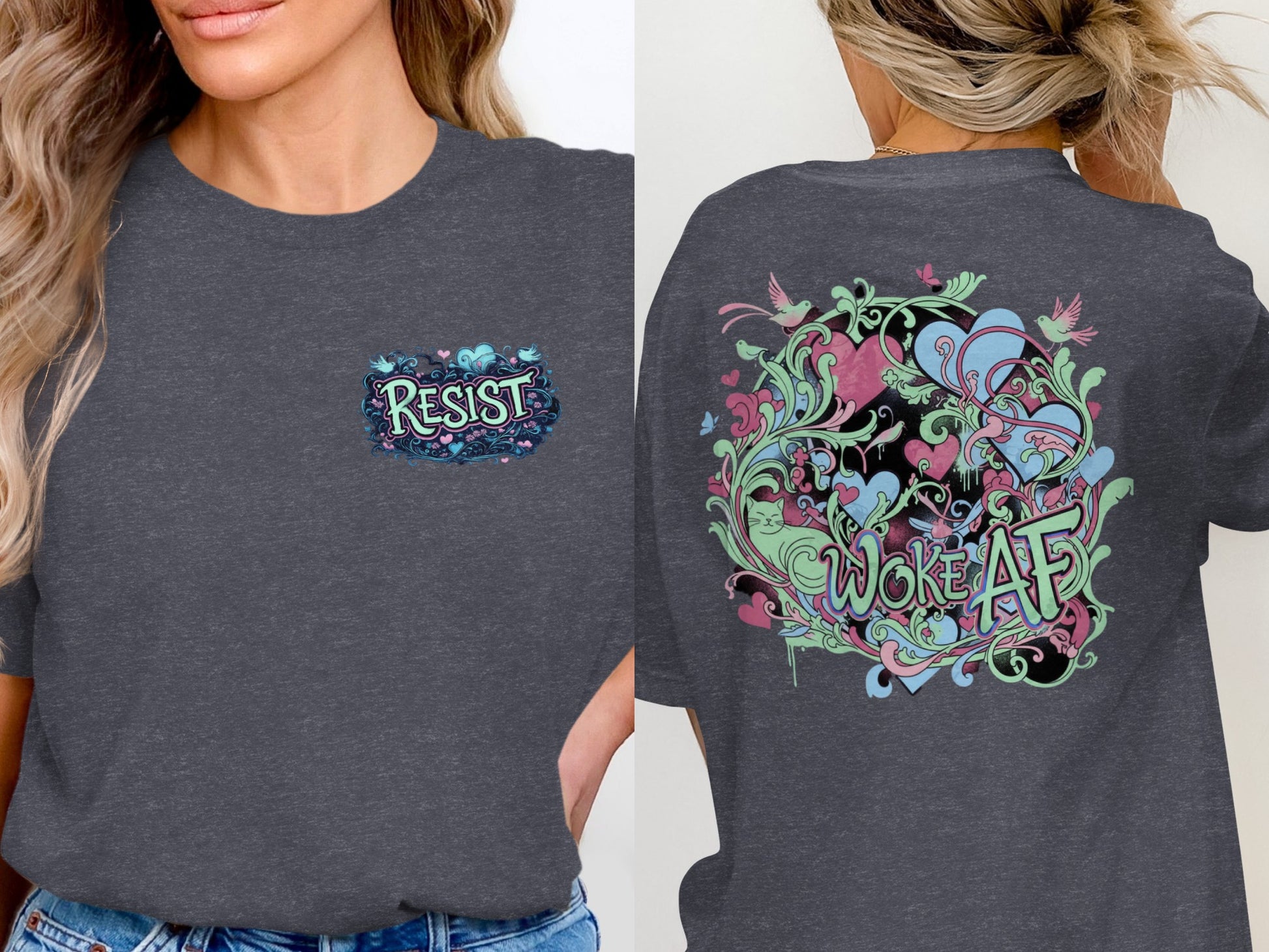 Resist Woke AF Graphic Tee Shirt