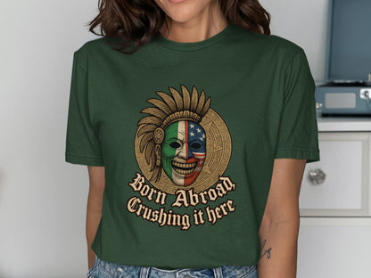 Born Abroad Crushing It Here Graphic T-Shirt product type