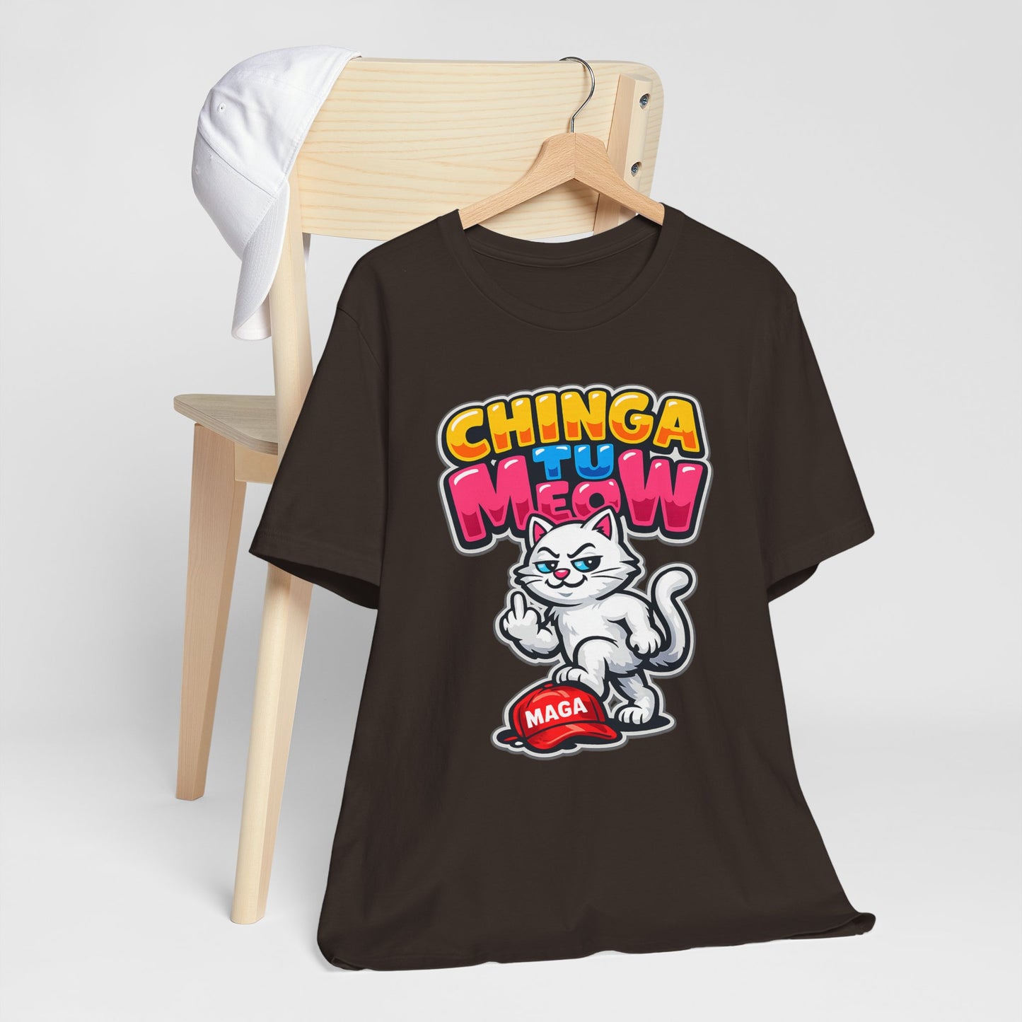Chinga Tu Meow Cat Funny Design MAGA Hat product type