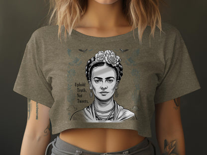 Uphold Truth Not Tweets Graphic Cropped Tee product