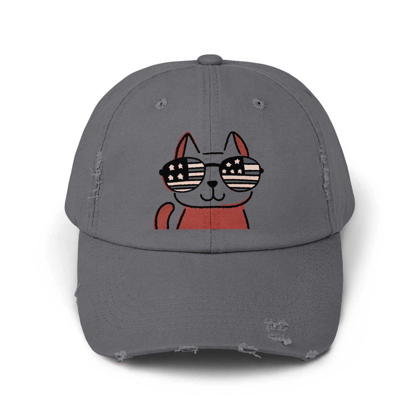 Adorable Cat with Sunglasses Embroidered Hat product type