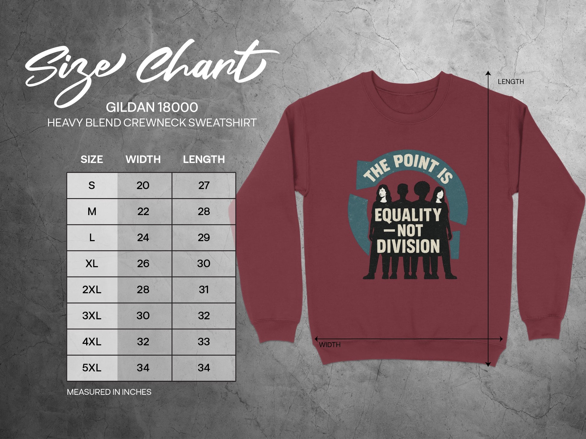 The Point Is Equality Not Division Sweatshirt product