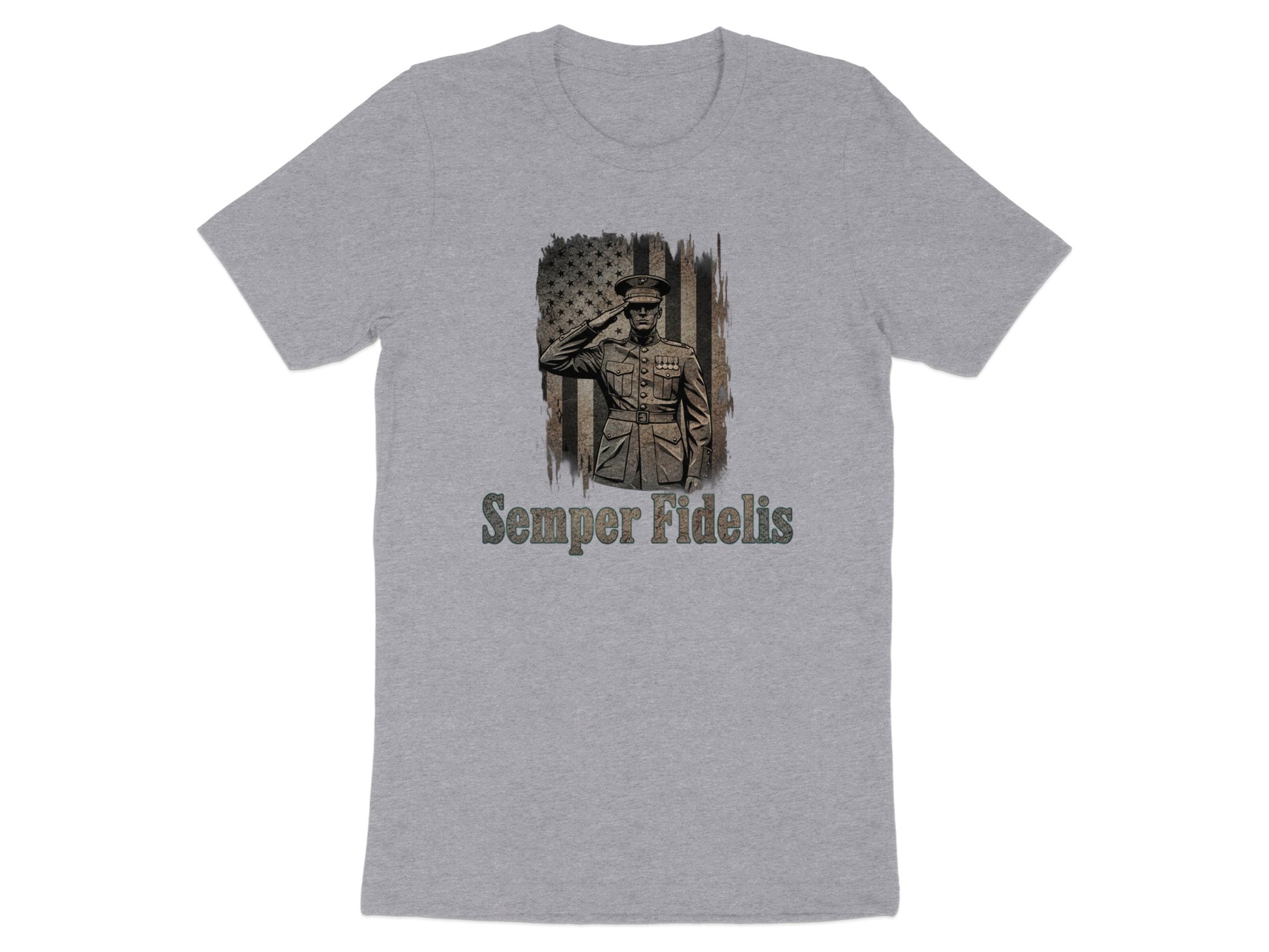 Semper Fidelis Military Patriotic Graphic T-shirt
