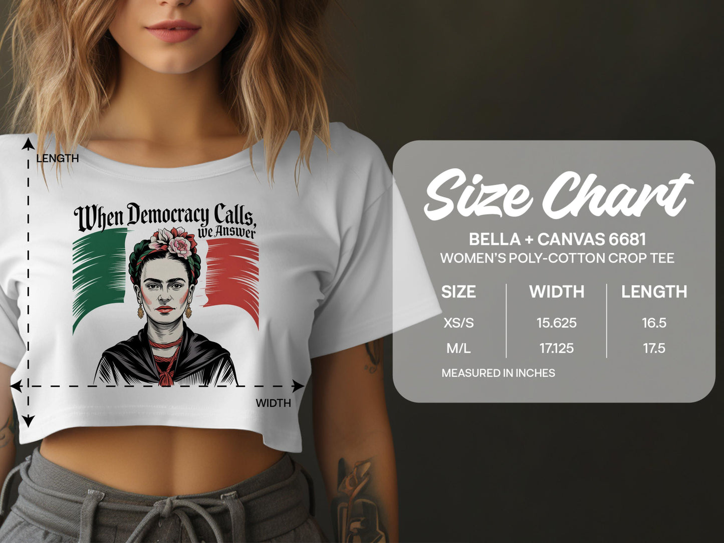 When Democracy Calls We Answer Women's Crop Tee product type