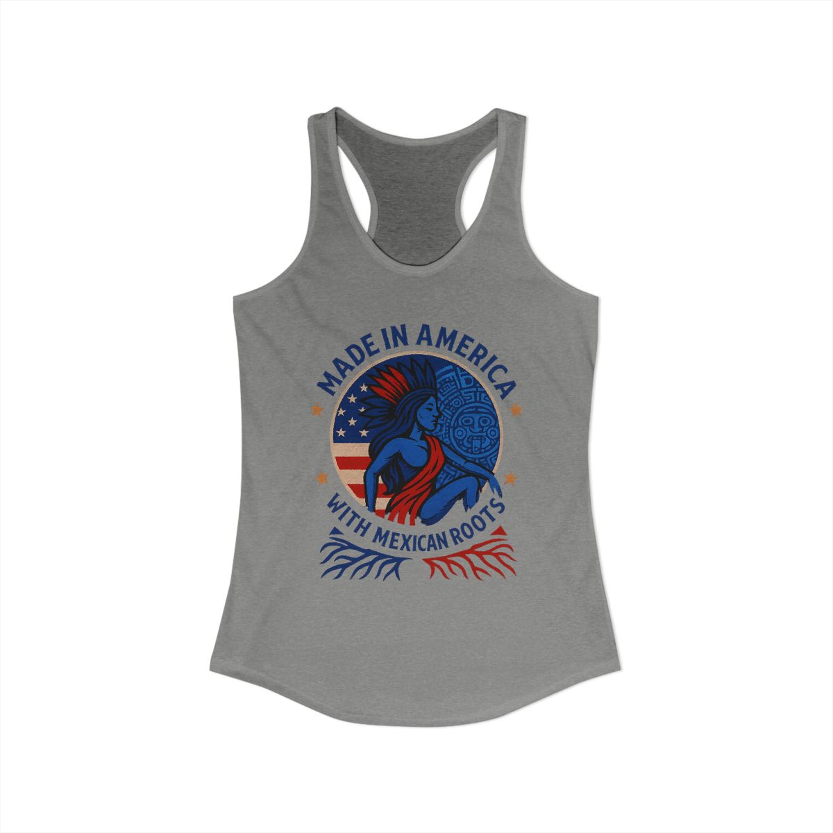 Made in America with Mexican Roots graphic tank top