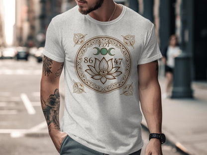 Intricate Lotus Flower Design with Symbolic Art Shirt