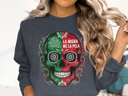 Colorful Skull Design With Text Women's Sweater Product