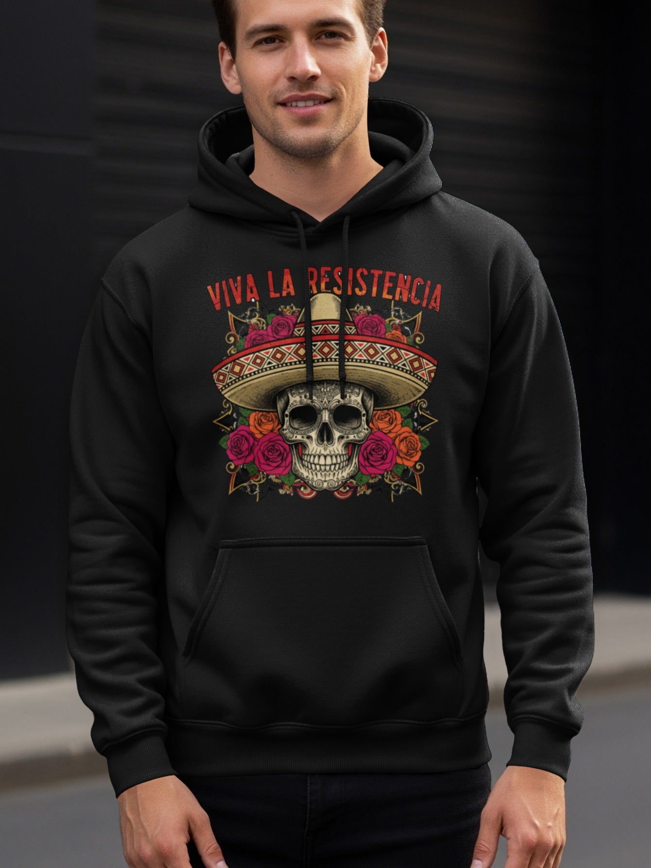 Viva La Resistencia Skull Graphic Hoodie