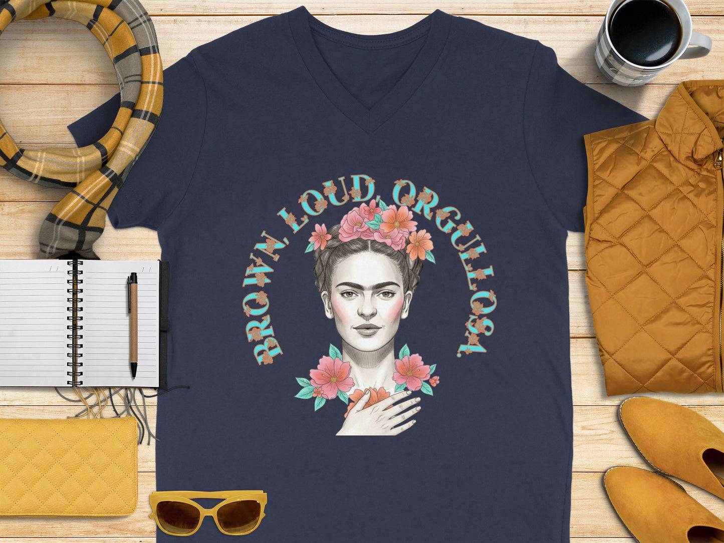 Brown Loud Orgullosa V-neck Product