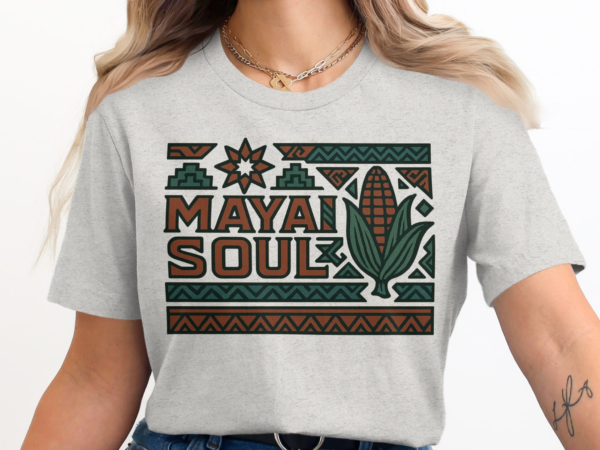 Colorful Graphic Maya Soul Design Shirt product type