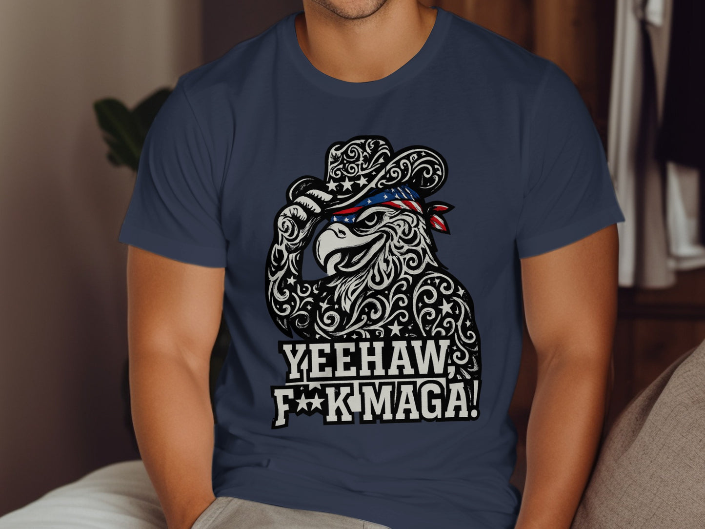 Yeehaw F**k Maga Patriotic Eagle Tee Shirt product
