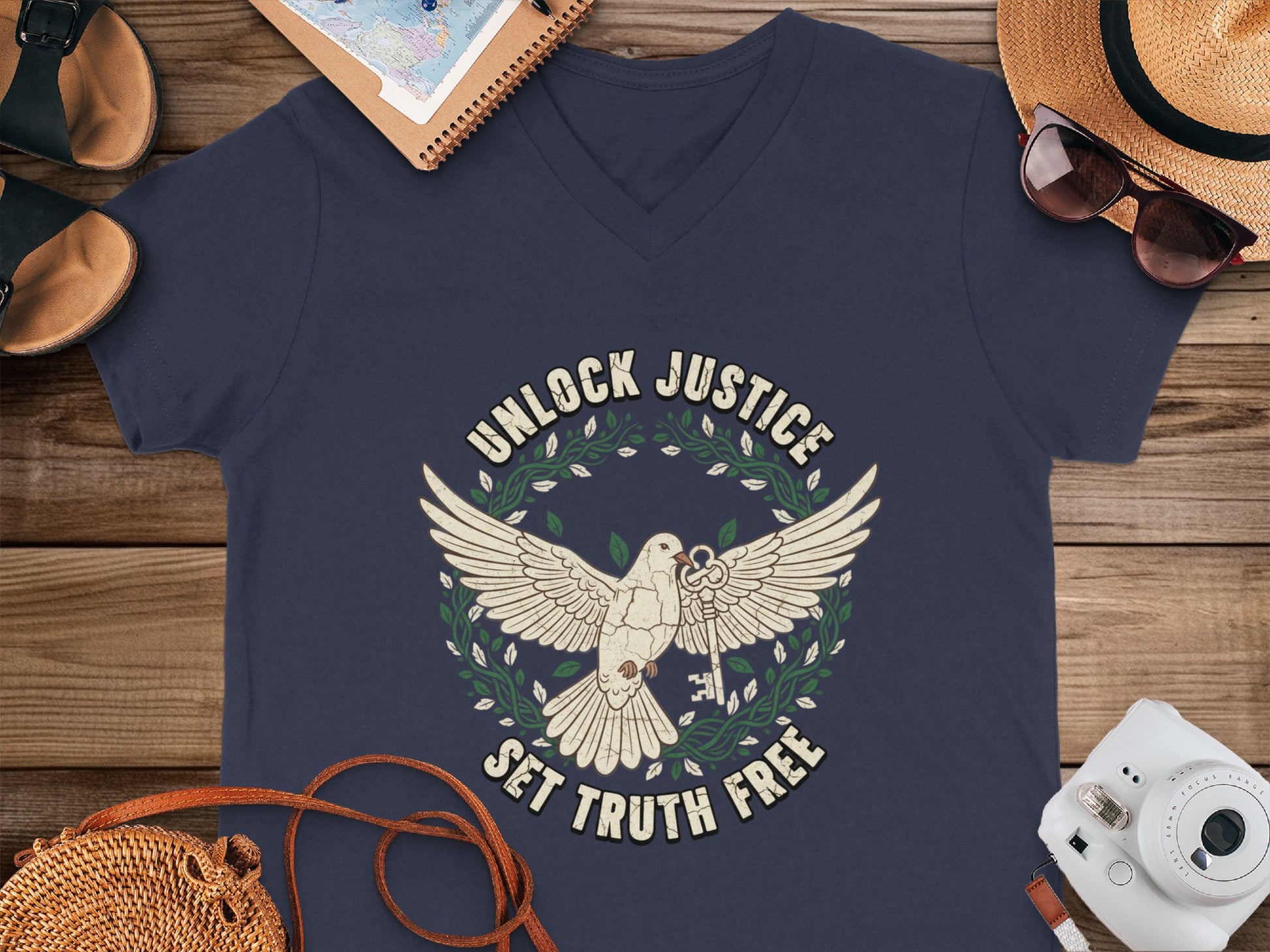 Unlock Justice Set Truth Free Graphic Tee