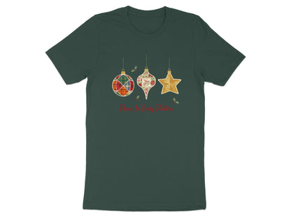 Plaid and Glitter Ornaments Holiday T-Shirt