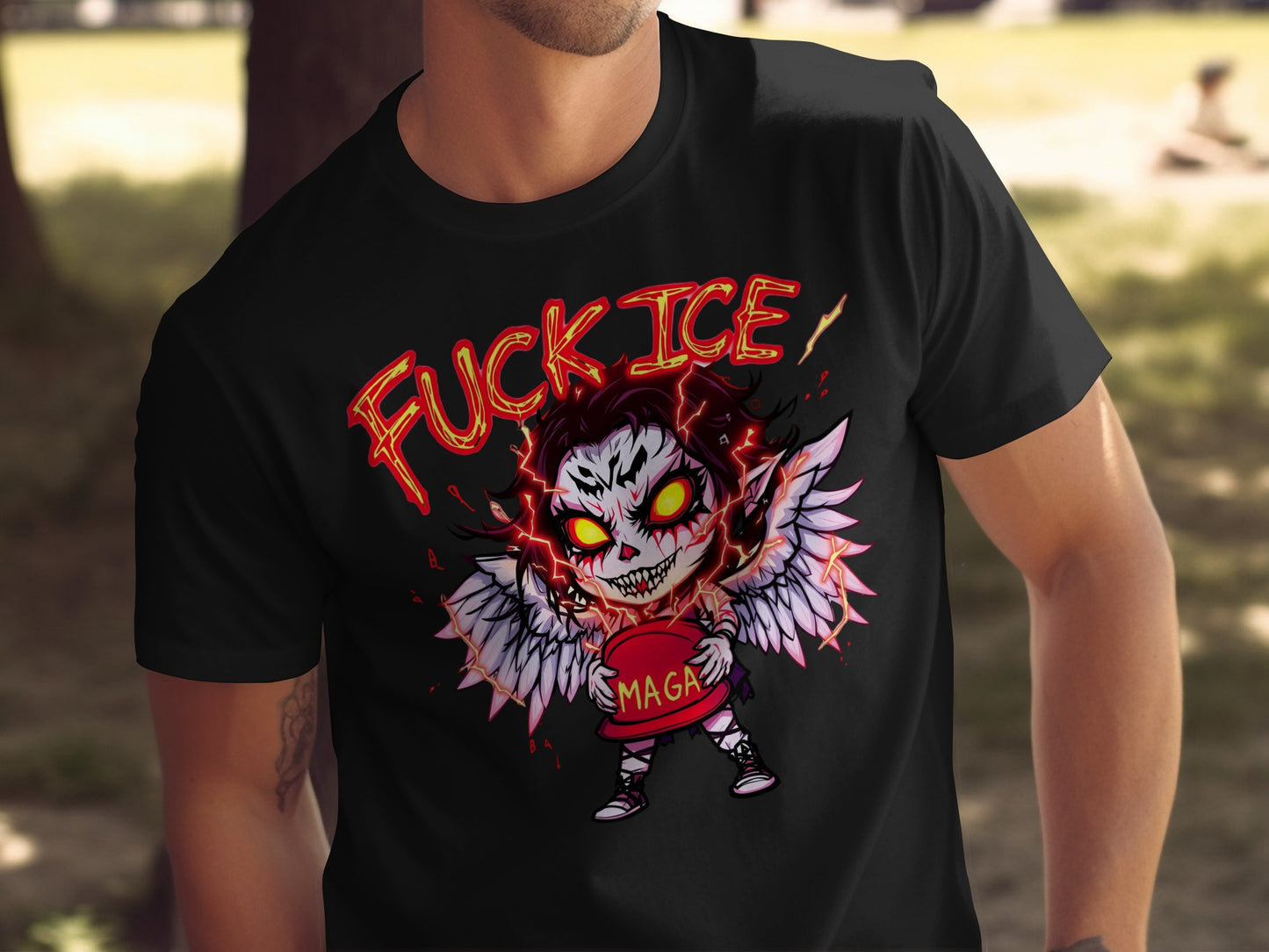 Bold Graphic Tee Featuring Edgy Statement Design product type