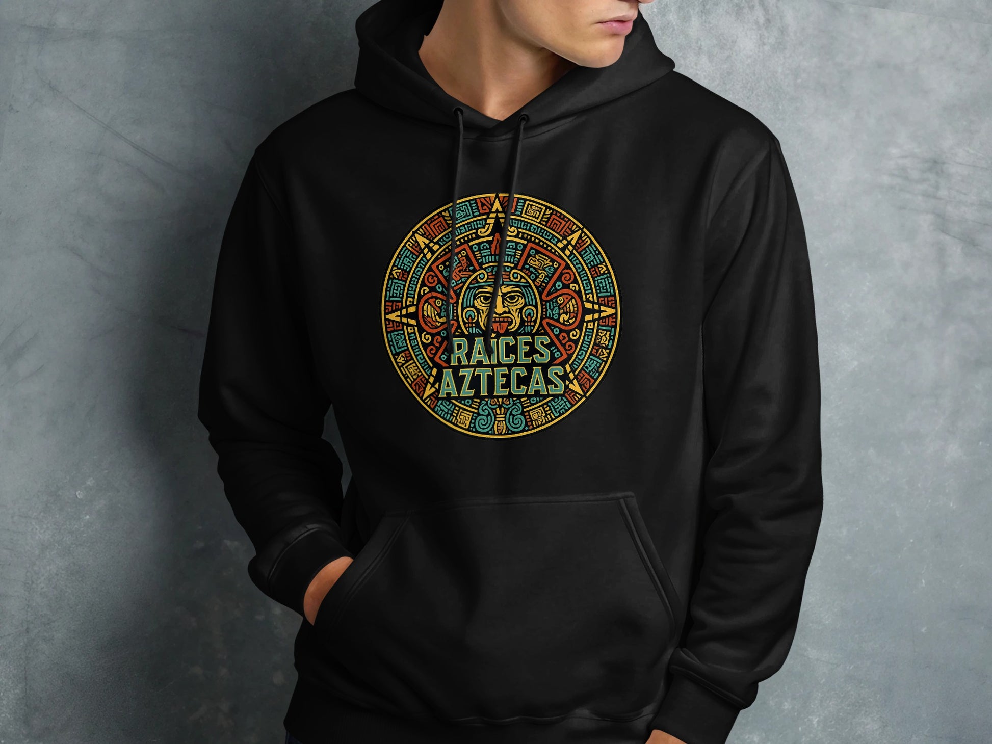 Raices Aztecas Colorful Design Hoodie product type
