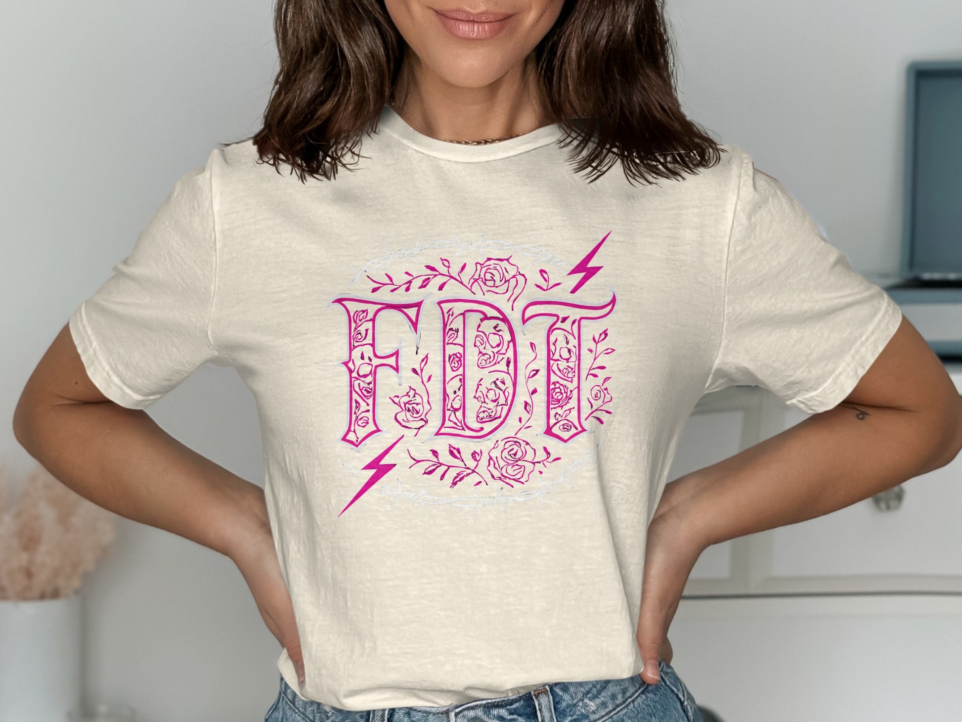Floral Initial FDTi Graphic T-Shirt product type