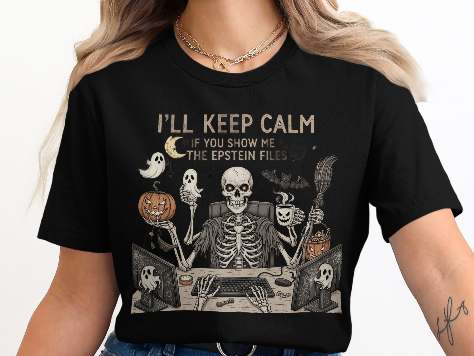 Keep Calm Show Epstein Files Halloween Shirt product type