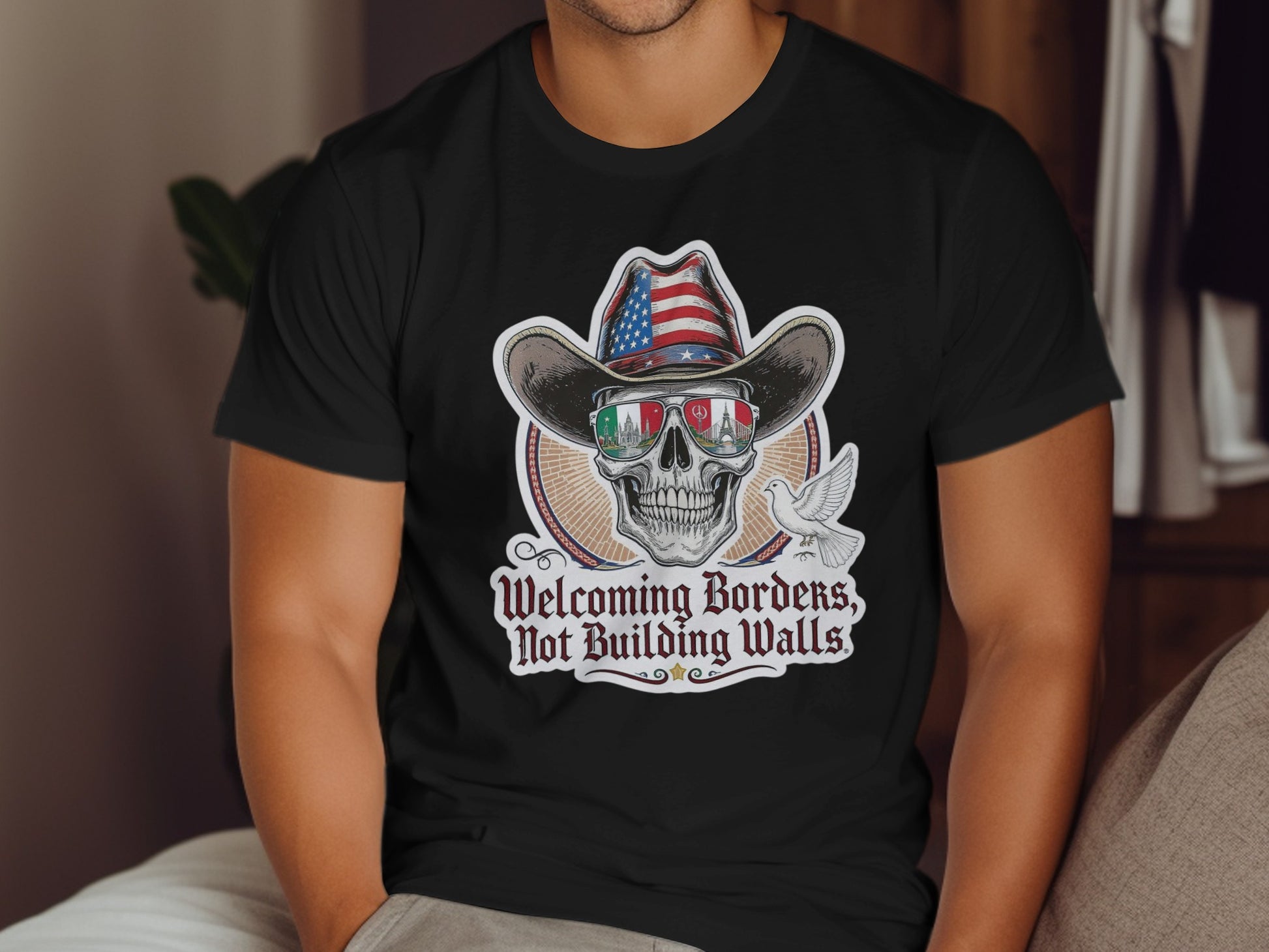 Welcoming Borders Not Building Walls T-shirt product