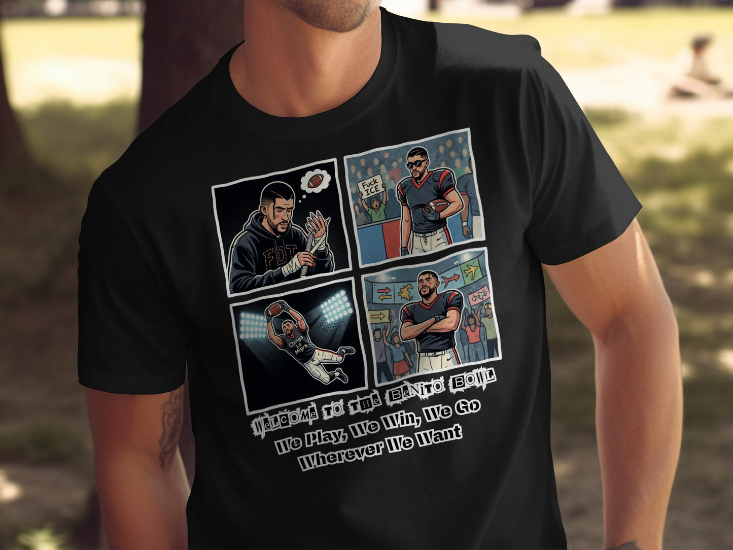Cartoon Comic Panel Graphic T-shirt Design