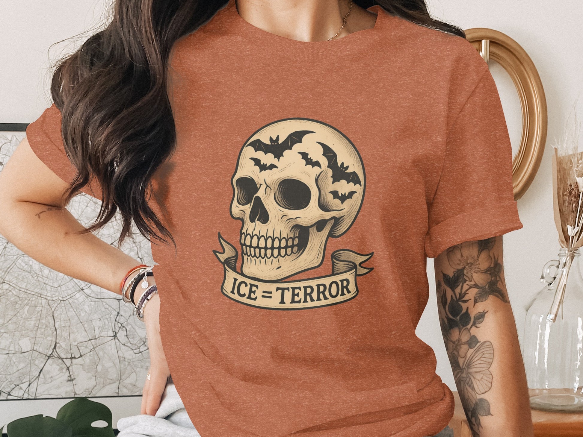 Ice Equals Terror Skull Graphic T-Shirt product