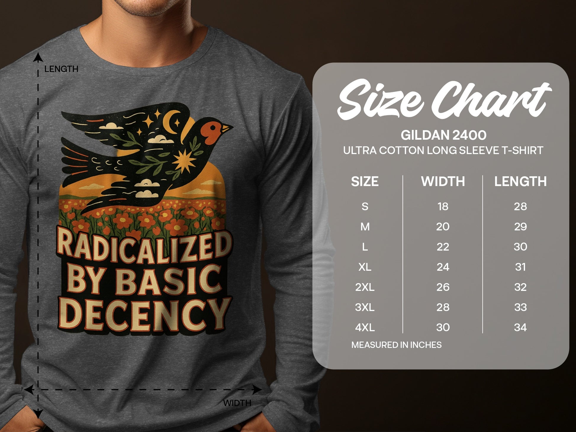 Radicalized by Basic Decency Long Sleeve T-Shirt