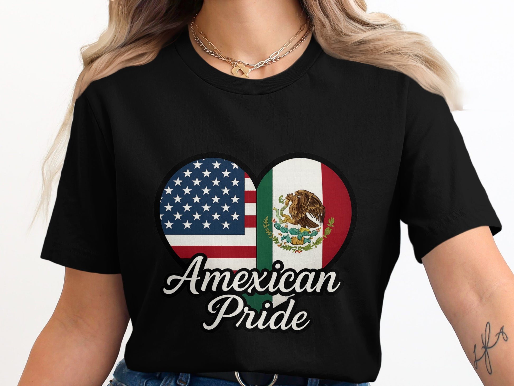 Amexican Pride Heart Flag Graphic Tee product type