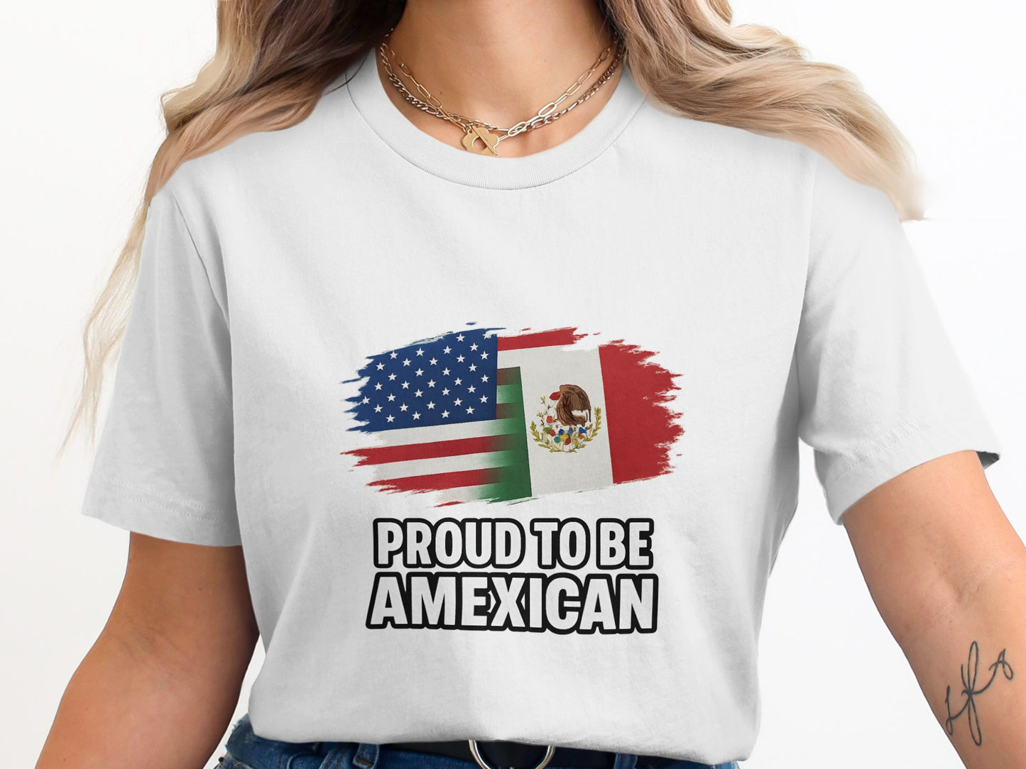 Proud To Be AMexican Flag Graphic T-Shirt product type