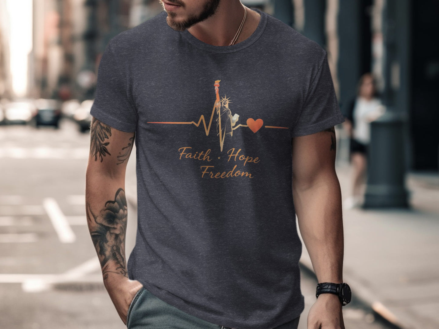 Faith Hope and Freedom Statement T-shirt product type