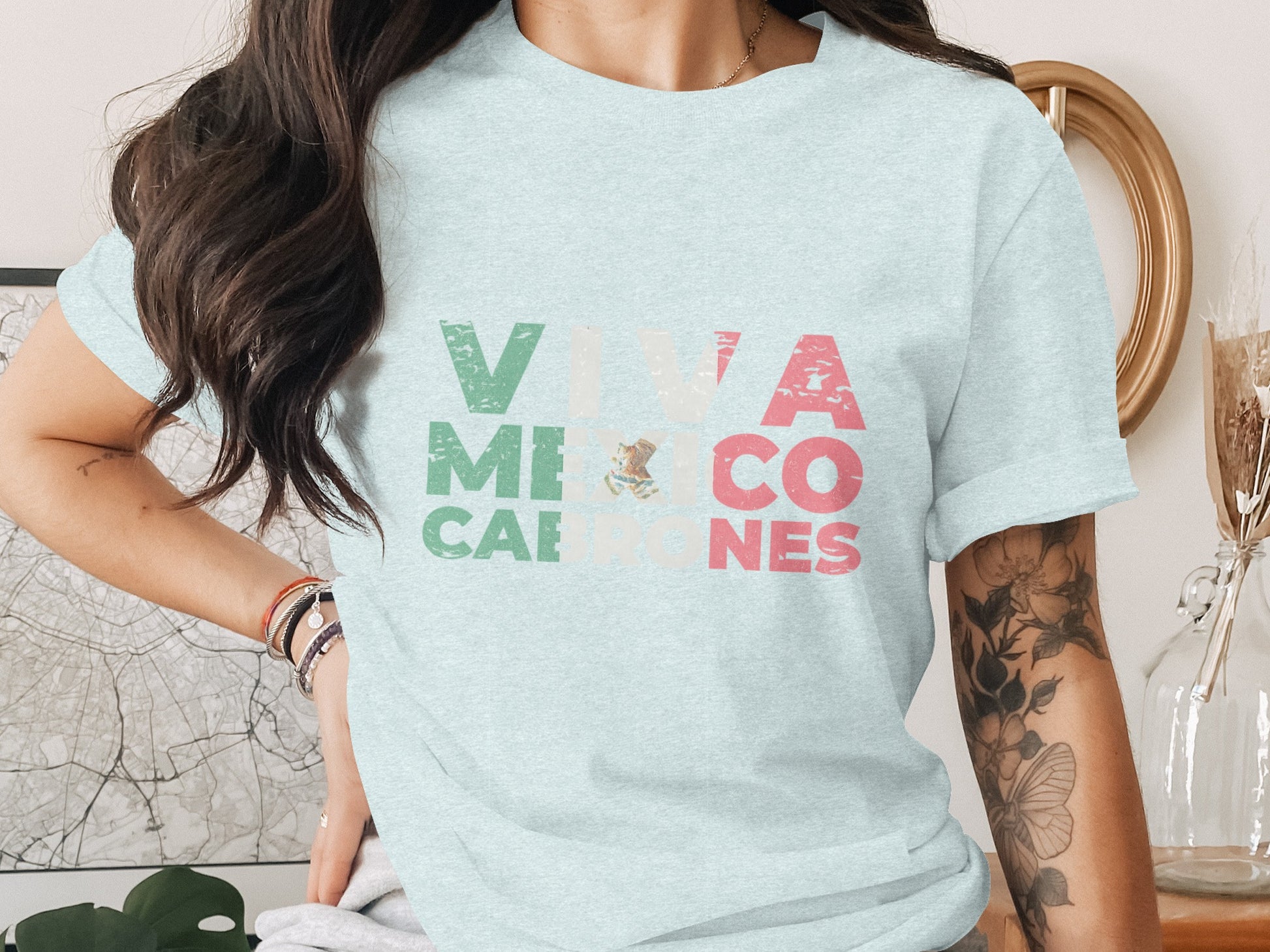 Viva Mexico CaBrOnEs Text Graphic T-Shirt product type