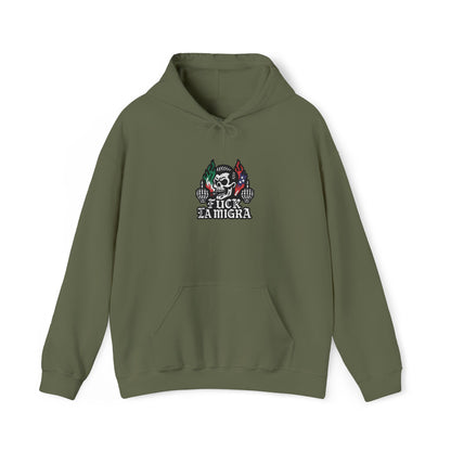 Fuck La Migra Embroidery Hoodie Anto Trump Hoodie Unisex Heavy Blend™ Hooded Sweatshirt