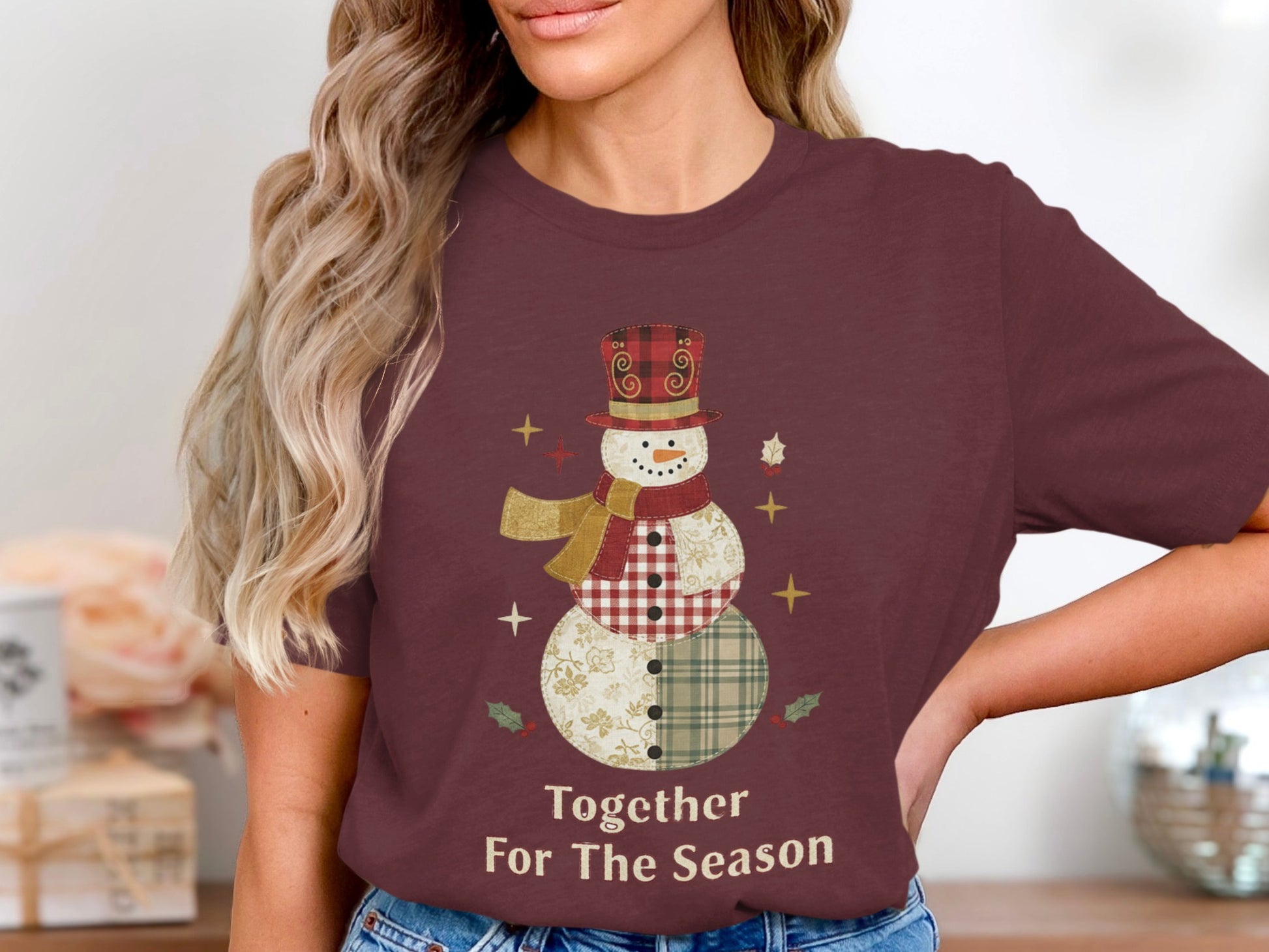 Together For The Season Snowman Graphic Tee