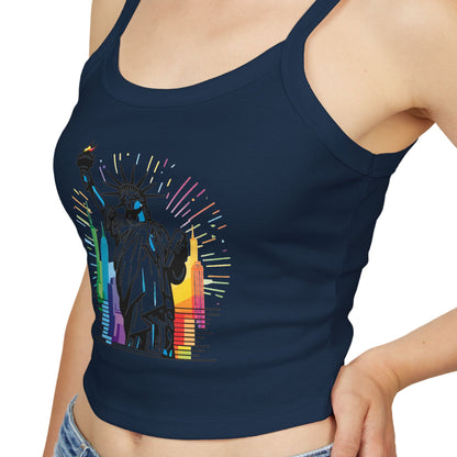 pride tank top Statue of Liberty Women's Spaghetti Strap Tank Top
