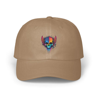 Patriotic Skull with Wings Design Cap product type