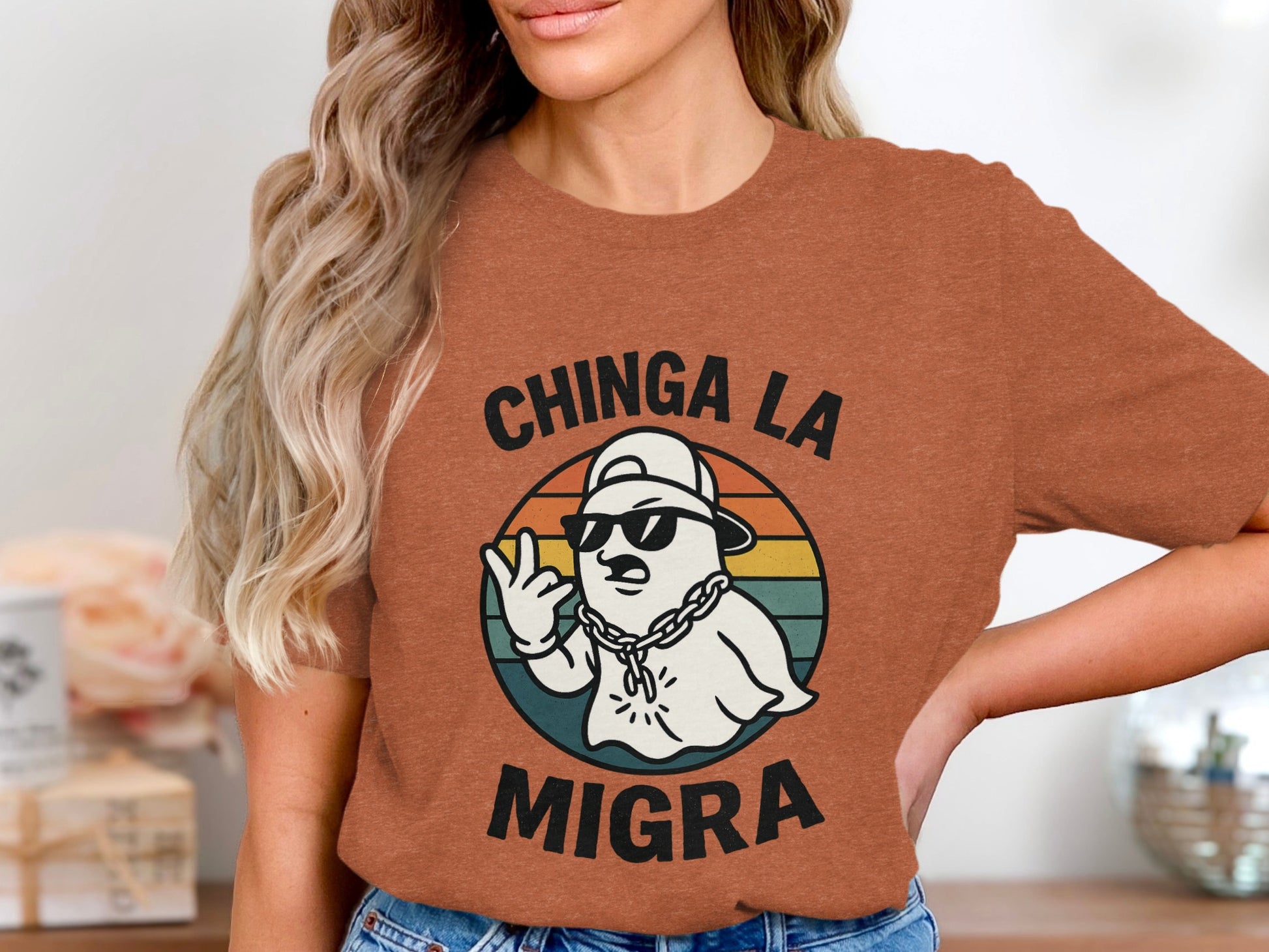 Chinga La Migra Graphic Tee Chic Fashionable Product