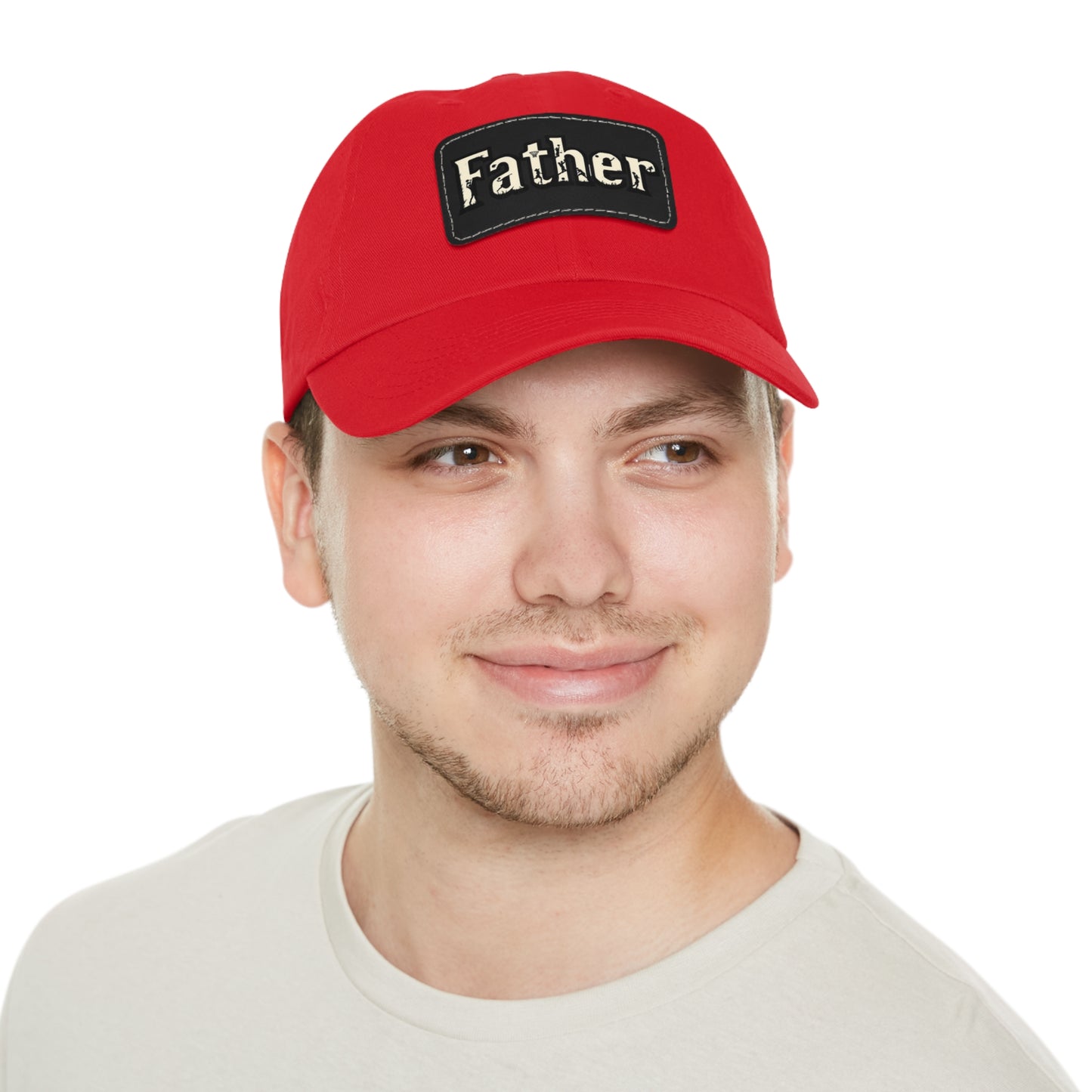 Father Leather Patch Dad Hat - Casual Cap for Dads