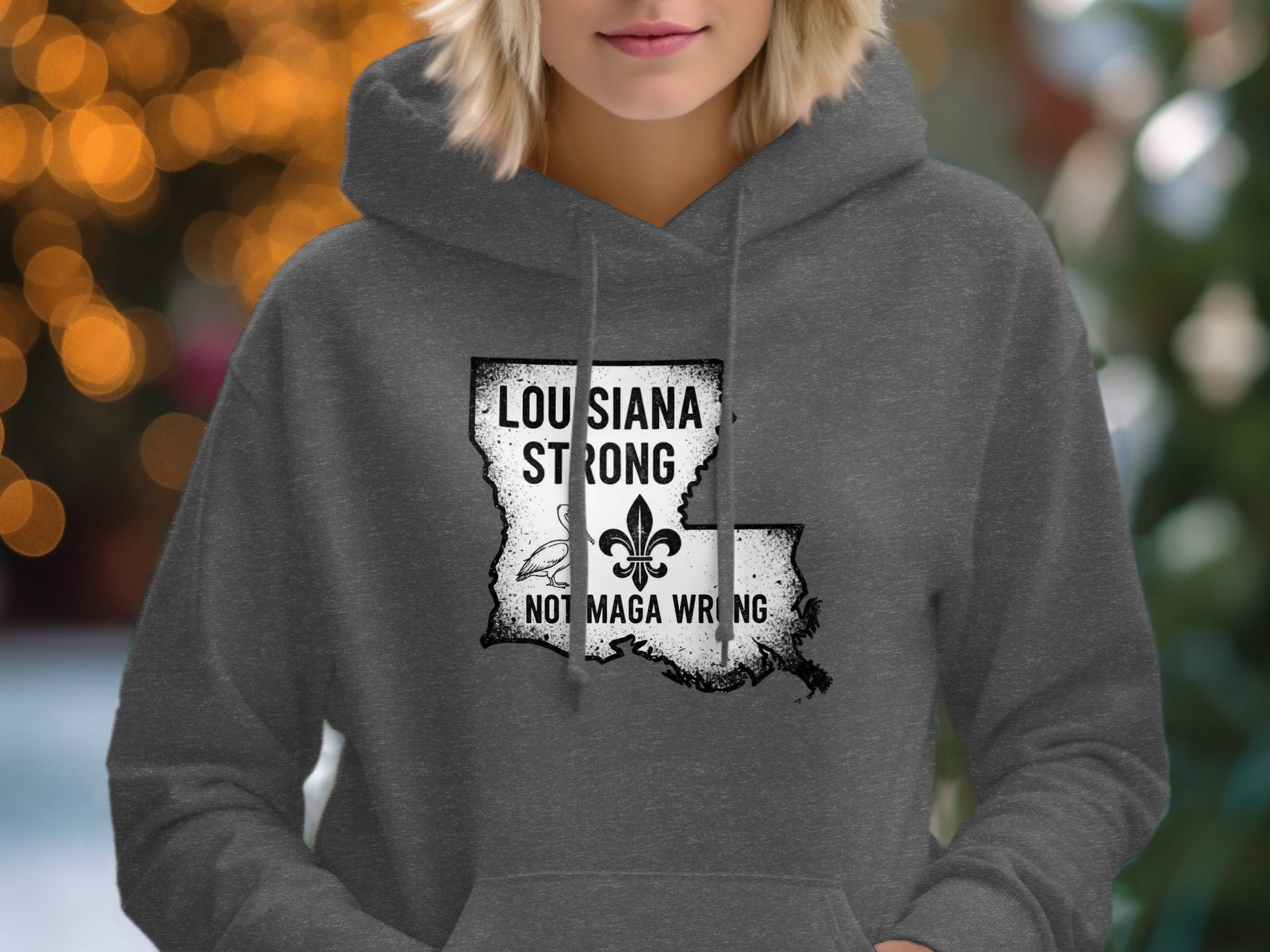 Louisiana Strong Not Maga Wrong Hoodie product
